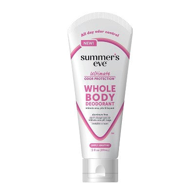 Summer's Eve Ultimate Odor Protection Whole Body Deodorant - Simply Sensitive - 3 fl oz