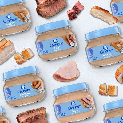 Gerber Baby Food Stage 2 Turkey & Gravy Puree Jar - 2.5oz