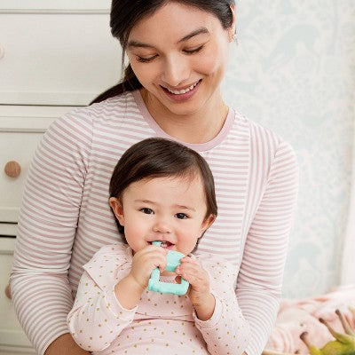 Munchkin The Baby Toon Silicone Teether Spoon Elephant - Mint