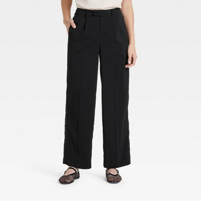 Women's High-Rise Satin Side Striped Straight Trousers 6