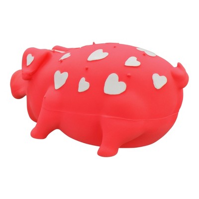 Multipet Pig Interactive Dog Toy - Red