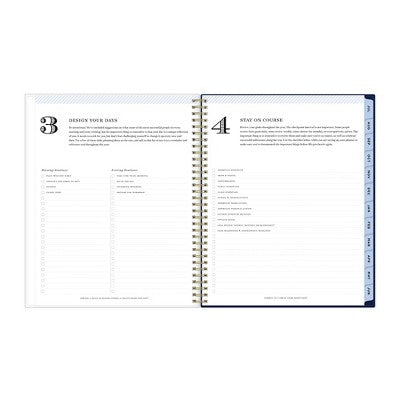 Day Designer 2024-25 Weekly/Monthly Planner 11"x8.5" Wirebound Blue Bouquet: Adult Stationery, July-June Calendar, Tabs