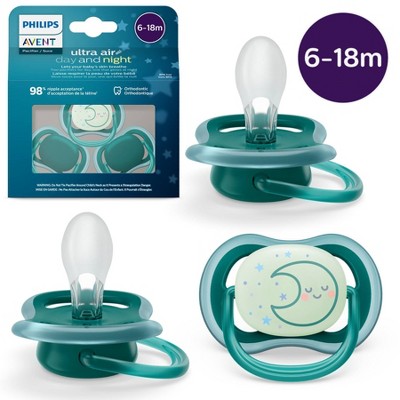 Philips Avent Ultra Air Day Time Pacifier 6-18m - Deep Opal/Moon - 3pk