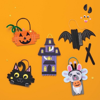 5ct Halloween Craft Stick Character Kit - Mondo Llama