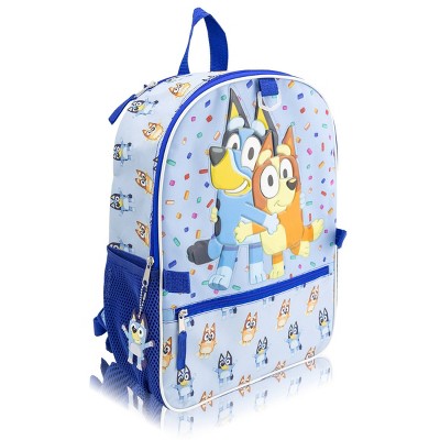 Bluey 15.5L Backpack 5pc Set with Headphone and Hood - Blue