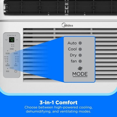 Midea 5,000 BTU EasyCool Window Air Conditioner with Remote, Cools, Circulates and Dehumidifies up to 150 Sq. Ft. (LOCAL PICKUP ONLY)