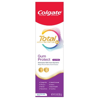 Colgate Total Active Prevention Gum Protect Whitening Toothpaste - Mint - 3.0oz