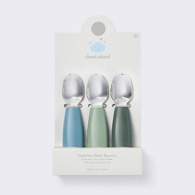 Stainless Steel Spoons - 3pk - Blue/Green - Cloud Island