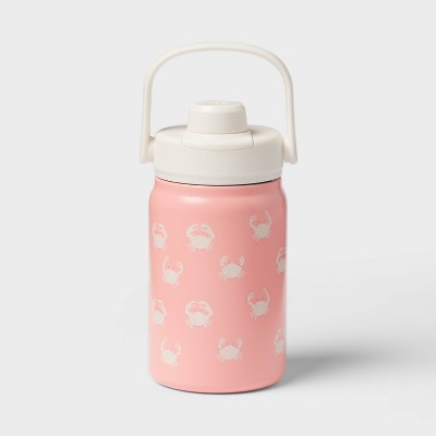 12oz Crab Water Bottle Pink - Sun Squad