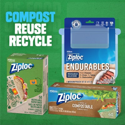 Ziploc Compostable Sandwich Bags - 40ct