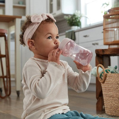 NUK for Nature Everlast Weighted Straw Cup - Pink - 10oz