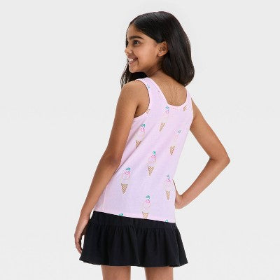 Girls' Ice Cream Tank Top - Cat & Jack Light Pink L