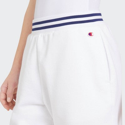 Champion Girls' Loose Fit French Terry Shorts - Bright White L