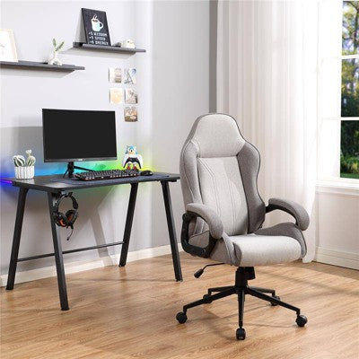 Gaming Desk with LED Lights and Headphone Holder Black - Room Essentials (LOCAL PICKUP ONLY)
