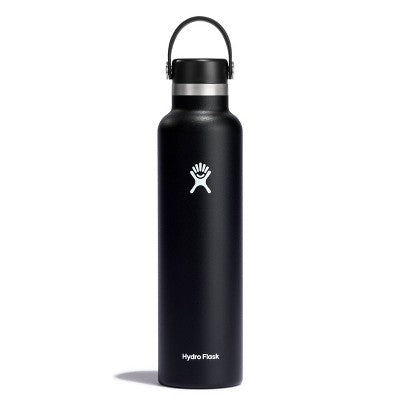 Hydro Flask 24oz Standard Mouth Bottle - Black: Double-Wall, BPA-Free, Leakproof