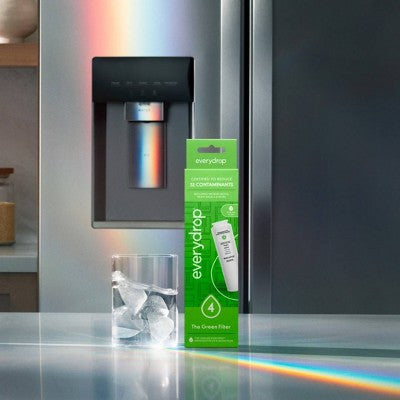 everydrop by Whirlpool Ice and Water Refrigerator Filter 4 - EDR4RXD1, Single-Pack: Reduces Odors & Contaminants, Green