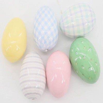 6pc Styrofoam Painted Easter Egg Decorative Filler - Spritz