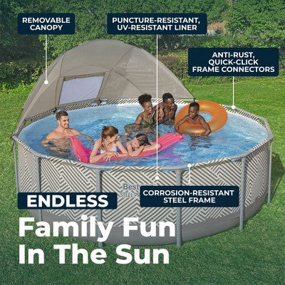 Bestway Steel Pro MAX 13' x 42" Round Above Ground Pool Set with Canopy & Ladder (LOCAL PICKUP ONLY)