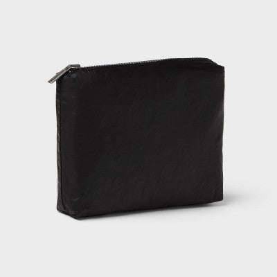 Water Resistant Pouch Toiletry Kits and Bags - Open Story Black/White Palm