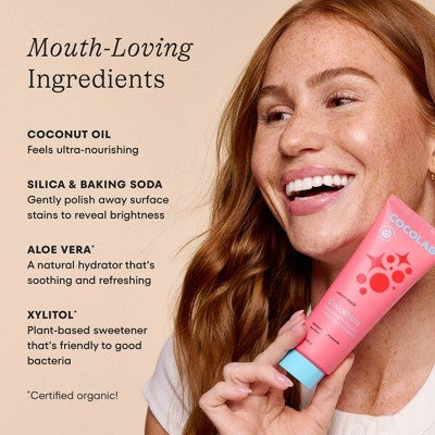 Cocolab Cocoshine Whitening Non-Fluoride Nano Hydroxyapatite Toothpaste - Lychee Breeze - 4oz