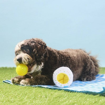 BARK Spring Picnic in the Bark Deviled Begg Dog Plush Toy - 2pc