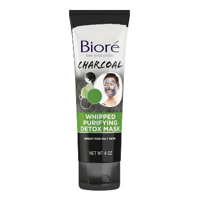 Biore Whipped Purifying Detox Mask, Dermatologist Tested, Eliminate Impurities, Unclog Pores - 4oz