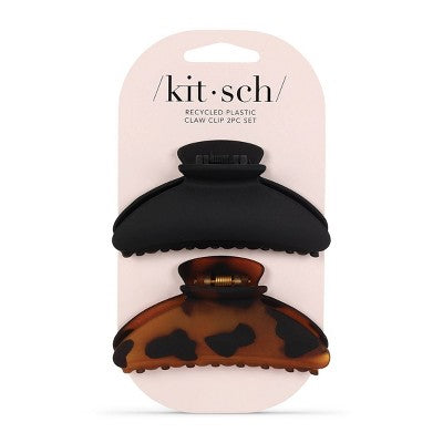 Kitsch Recycled Plastic Medium Hair Claw Clips - 2pc