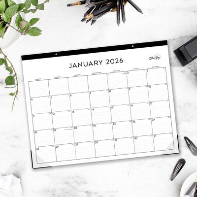 Blue Sky 2026 Monthly Desk Pad Calendar 22"x17" Standard Black and White (LOCAL PICKUP ONLY)