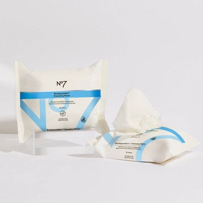 No7 Biodegradable Unscented Makeup Removing Wipes Dual Pack - 60ct