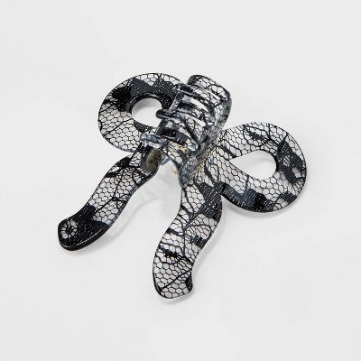 Girls' 2pk Swan and Bow Claw Clip Set - art class
