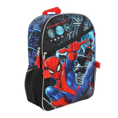 Spider-Man Kids' 15.5L 5pc Backpack Set with Lights - Black