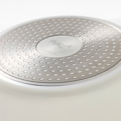 1.5qt Nonstick Ceramic Coated Aluminum Sauce Pan with Champagne Handle Cream - Figmint