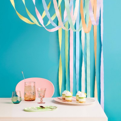8pk Paper Pastel Rainbow Crepe Streamers - Spritz