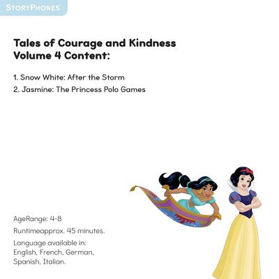 StoryPhones Disney Tales of Courage and Kindness Featuring Snow White and Jasmine