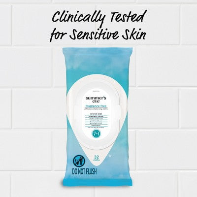 Summer's Eve Fragrance Free Feminine Cleansing Wipes - 32ct
