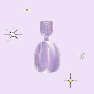 Olive & June Kids' Press-On - XS/S - La La Lavender Chrome - 28ct
