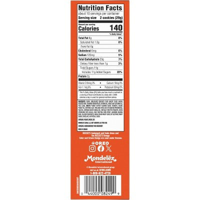 Oreo Reese's Peanut Buttery Creme Chocolate Sandwich Cookies - 10.81oz