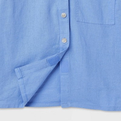 Women's Long Sleeve Button-Down Shirt - Universal Thread Blue M