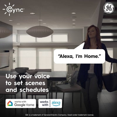 GE CYNC Smart LED Wafer Downlight Full Color: Energy Star Certified Recessed Light, Alexa & Google Compatible, 1150 Lumens
