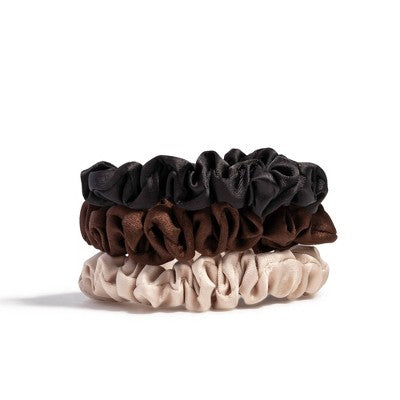 Kitsch Ultra Petite Satin Scrunchies - 3pk: Hair Styling, Securing For All Hair Types