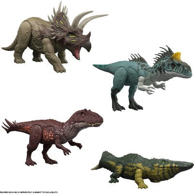 Jurassic World Wild Roar Triceratops Dinosaur Action Figure Toy, Sounds & Attack & Lights