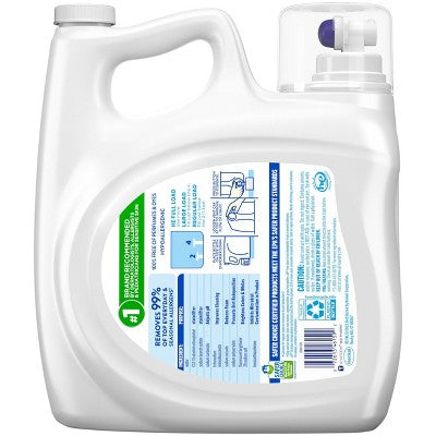 All Unscented Free Clear for Sensitive Skin HE Liquid Laundry Detergent 94 Loads - 118 fl oz