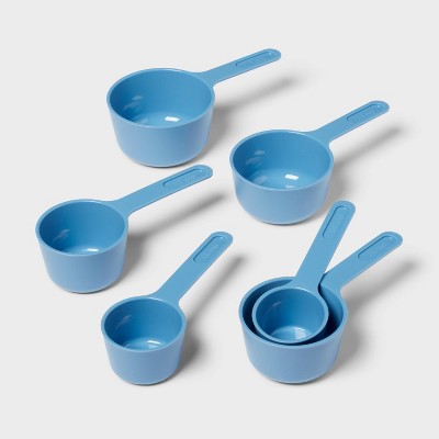 6pc Measuring Cup Set Blue - Room Essentials