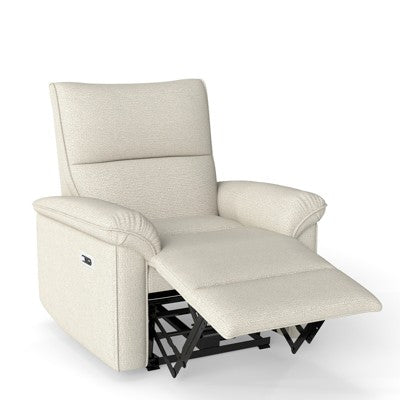 Wall Hugger Recliner Power Recliner Chair Nursery Single Sofa Accent Chair Leisure Lounge Chair, Beige Grey - ModernLuxe (LOCAL PICKUP ONLY)