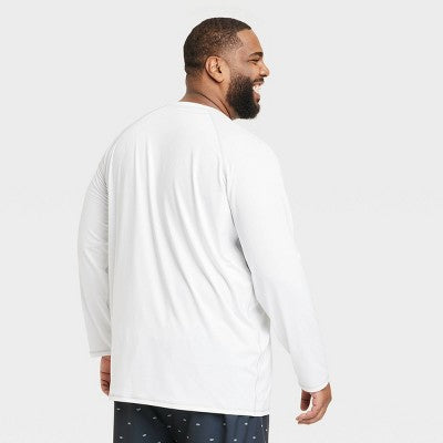 Men's Big & Tall Rash Guard - Goodfellow & Co White 3XL