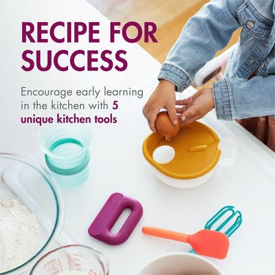 Boon Intro Toddler Food Prep Tools - 5pk: BPA-Free, Includes Chopper, Bowl, Whisk, Egg Cracker