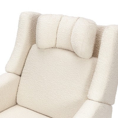 Babyletto Kiwi Deluxe Power Recliner and Swivel Glider with Heat and Massage - Performance Ivory Boucle (LOCAL PICKUP ONLY)