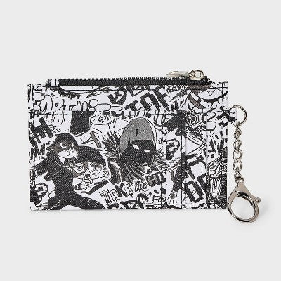 Boys' Fortnite Zip Card Wallet - Black/White