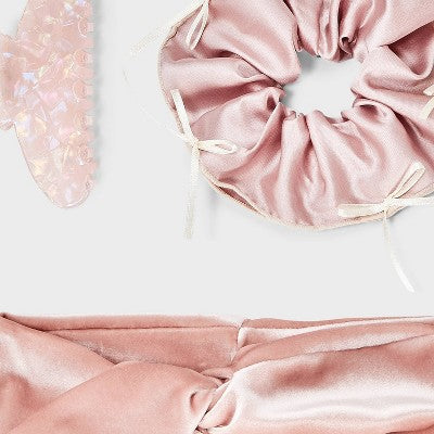 Claw Clip Hair Twister and Headband Set 3 pc - A New Day Pink