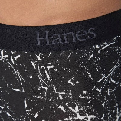 Hanes Originals Premium Men's Super Stretch Trunks 3pk - Blue/Black L: Tagless, Moisture Wicking, Quick Dry